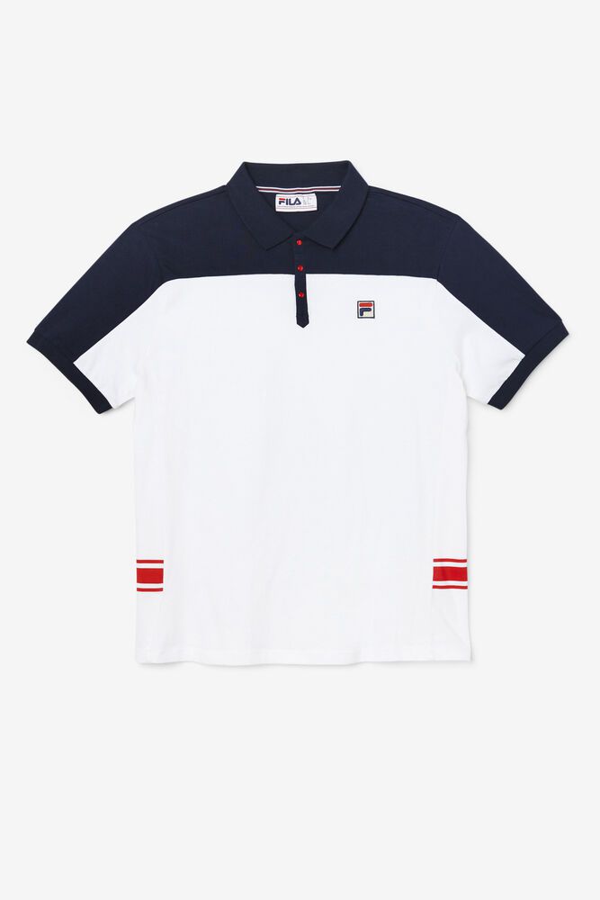 Fila Mivvi White Polo Mens - NZ 21640-QYOG